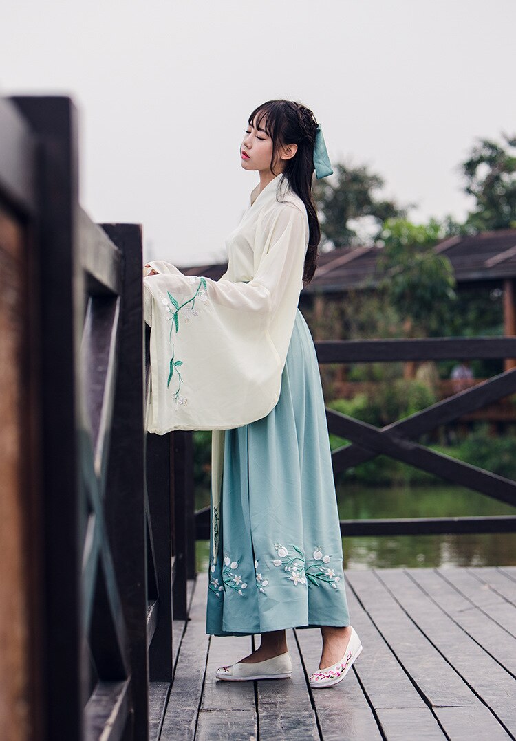 Chinese Traditional Fairy Costume Ancient Han Dynasty Princess Clothing National Hanfu Outfit Stage Dress Folk Dance Costume 90