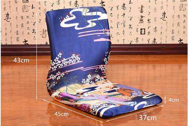 (2pcs/lot) Japanese Game Chair Living Room Furniture Tatami Meditation Backrest Floor Zaisu Legless Chair Design For Kotatsu