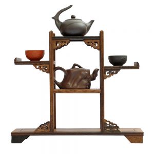Mahogany Decorative Shelf – Multiple Styles Available! (Tea Pot and Cups Not Included)