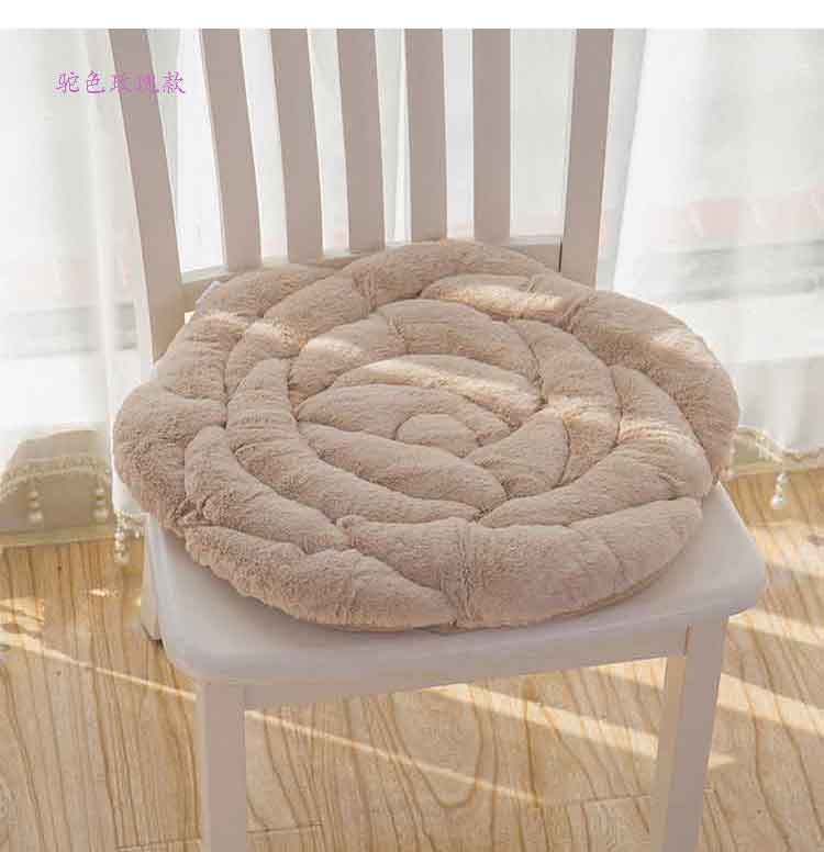 Japanese Style 55x55cm Round Shorthaired Rose Cushion Home Floor Chair Decor Cushion Pad Car Mat Chair