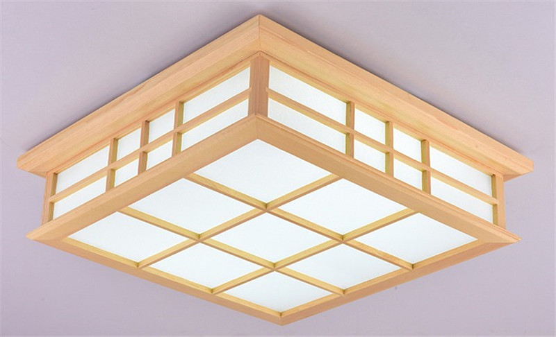 Ceiling Lights Japanese style ceiling lamp led solid wood lighting fixture tatami living room bedroom ceiling lamps