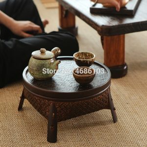 Cute Retro Bamboo Rattan Tea Table