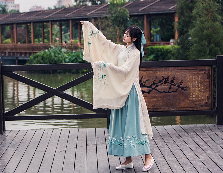 Chinese Traditional Fairy Costume Ancient Han Dynasty Princess Clothing National Hanfu Outfit Stage Dress Folk Dance Costume 90