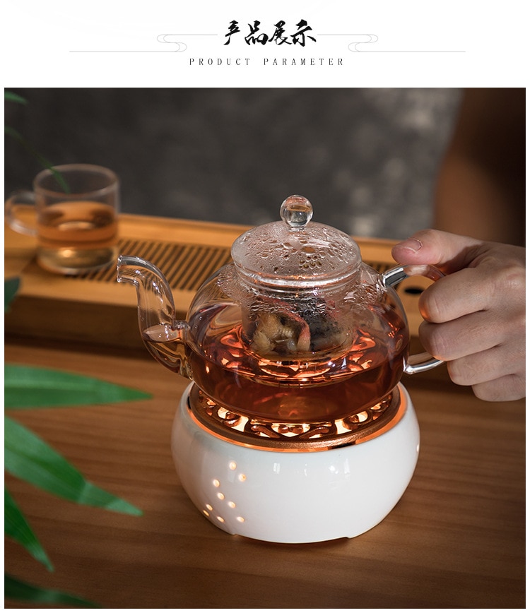 Ceramic Candle Heater Tea Pot Heating Base Tea Maker Filter Teapot Kettle Boiled Flower Tea Heated Warmer Wine Coffee Insulation