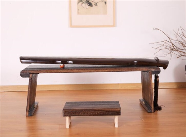 Wood Folding Table Piano Bench Asian Chinese Antique Furniture Living Room Oriental Traditional Wooden Floor Tea Table Foldable