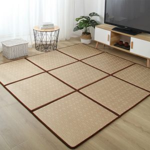 Foldable Rattan Floor Mat Non-Slip – Multiple Color and Sizes (By Grid) Available