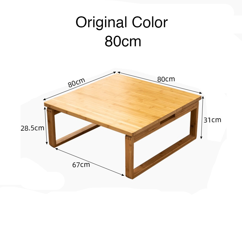 Living Room Furniture Coffee Tables bamboo folding square coffee table Japanese tatami low table dining table 60/70/80*28 cm new