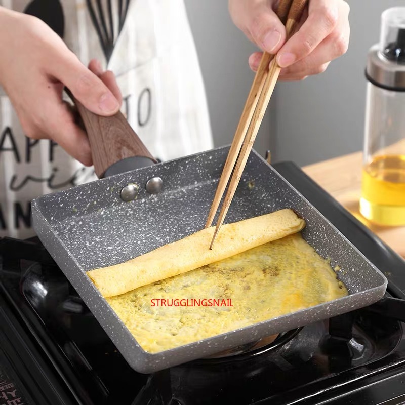 Tamagoyaki Pan Japanese Omelette Pan Egg-Pan Frying Pan No Oil Non-stick  Yuzishao Retangle Omelet Pan 