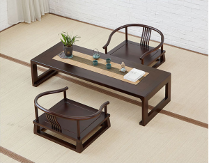 Dark Wood Tatami Low Table Sets