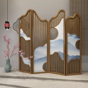 Misty Mountains Partition Screen Room Divider