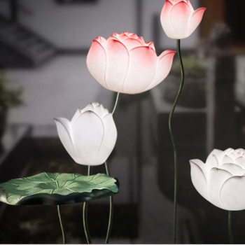 Lotus Flower And Leaves Floor Lamp Set – 3 Sets Available
