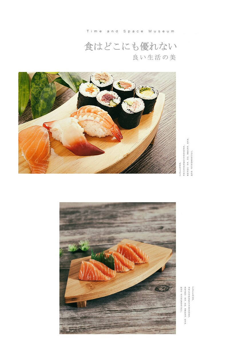 Sushi Board Bamboo Sushi Tray Japanese and Korean Cooking Stool Wooden Sushi Table Wooden Bench Japanese Tableware Sushi Table