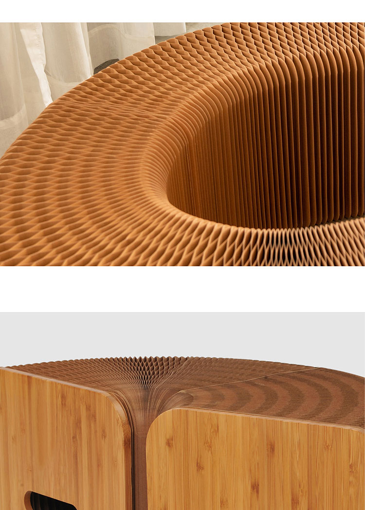 Louis Fashion Creative Designer Paper Chair Nordic Style Furniture Kraft Folding Telescopic Sofa