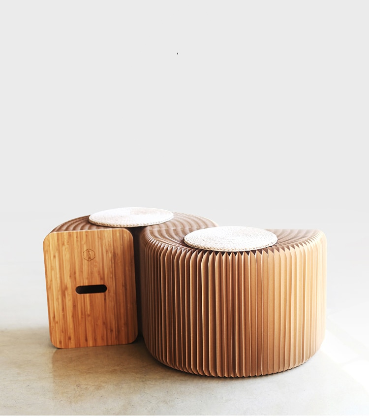 Louis Fashion Creative Designer Paper Chair Nordic Style Furniture Kraft Folding Telescopic Sofa