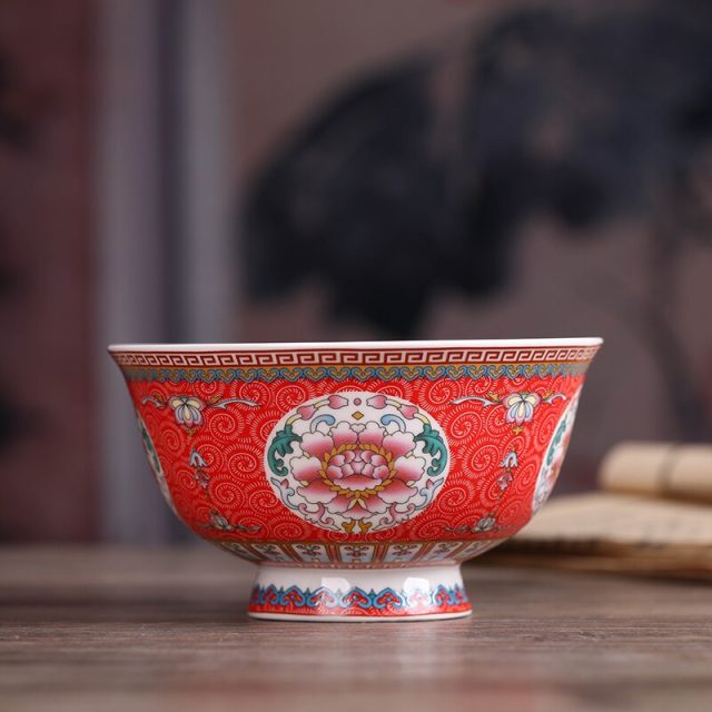 4.5 inch Jingdezhen Ceramic Small Rice Bowl Chinese Bone china Viola