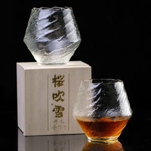 Japan EDO ‘Blowing Snow’ Whiskey Glass