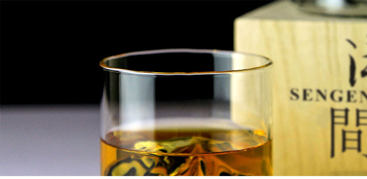 Niche Japanese Style Whisky Cup-shallow Mountain Liqueur XO Wine Cup EDO Guanshan Fuji Artwork Wooden Gift Box Whiskey Glass