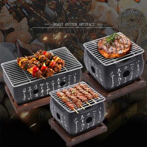 Japanese BBQ Barbecue Charcoal Grills in Square Or Rectangle Shape