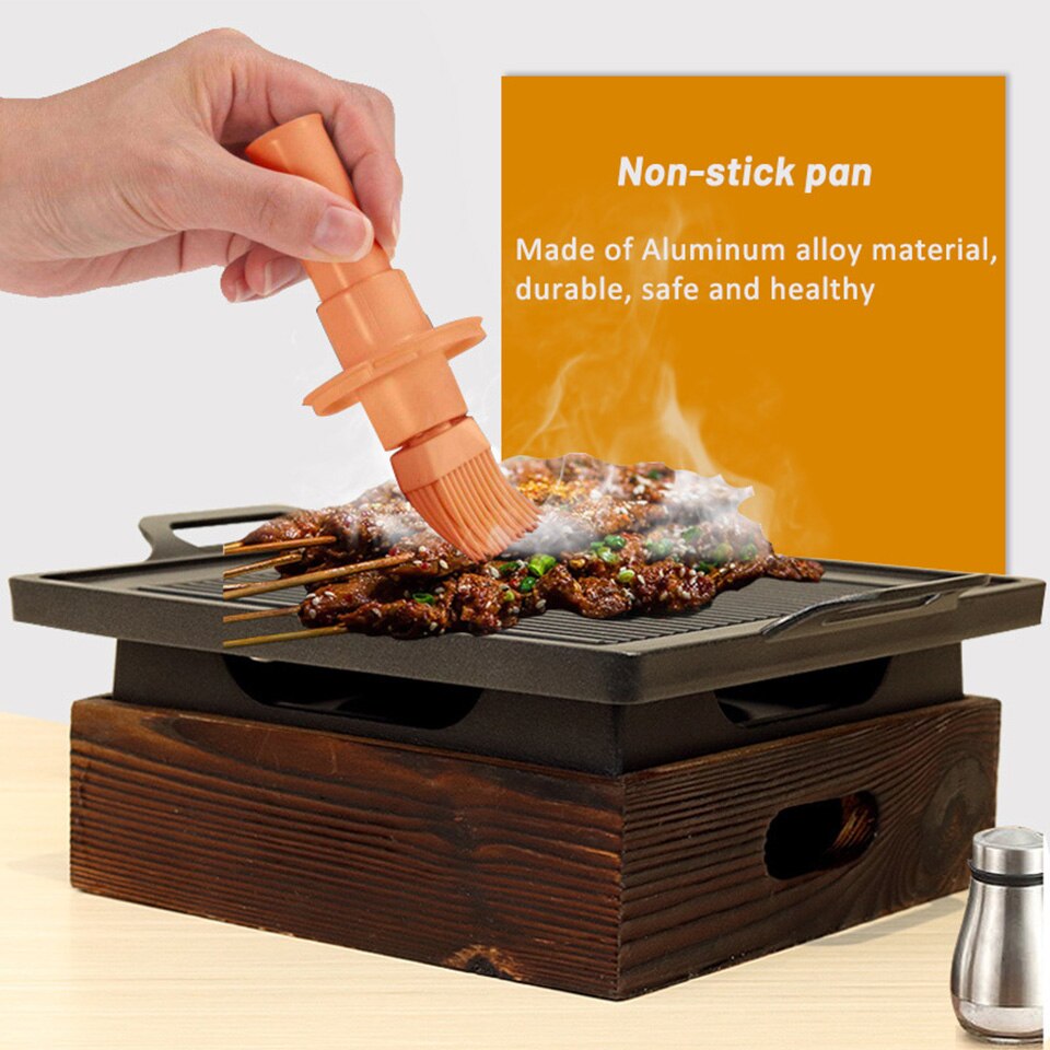 Portable BBQ Grill Korean Japanese Barbecue Grill Charcoal BBQ Oven Household Non-stick Cooking Tools