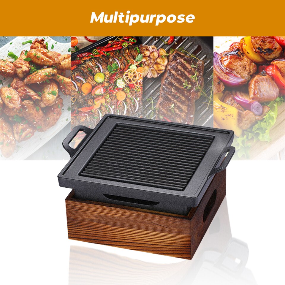 Portable BBQ Grill Korean Japanese Barbecue Grill Charcoal BBQ Oven Household Non-stick Cooking Tools