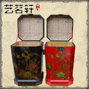 Antique Chinese Style Garbage Can Waste Bin