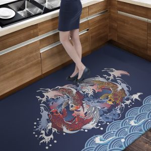 Japanese Art Kitchen PVC Floor Mat Carpet
