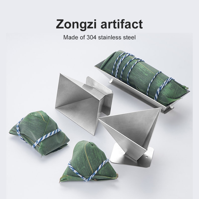 Zongzi Mousse Mold Metal Rice Dumpling Craft Mold Chocolate Candy Mould Cake Baking Mold For Dragon Boat Festival Supplies